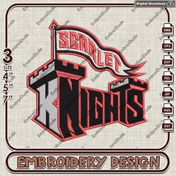 Rutgers Scarlet Knights Embroidery Machine Design, Rutgers Scarlet Knights Logo Ncaa Embroidery Design, Instant Download