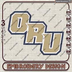 Oral Roberts Golden Eagles, Embroidery Files, ORU Golden Eagles Logo Embroidery Designs, NCAA Machine Embroidery Files