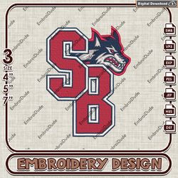 Stony Brook Seawolves, Machine  Embroidery Files, Stony Brook Seawolves Logo Embroidery Designs, NCAA Embroidery Files