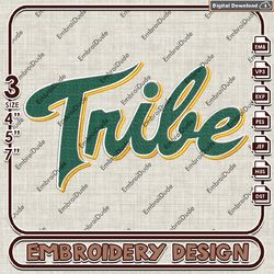 William & Mary Tribe, Machine  Embroidery Files, William & Mary Tribe Logo Embroidery Designs, NCAA Embroidery Files