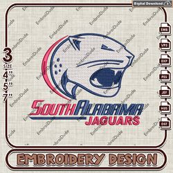 South Alabama Jaguars, Machine  Embroidery Files, South Alabama Jaguars Logo Embroidery Designs, NCAA Embroidery Files