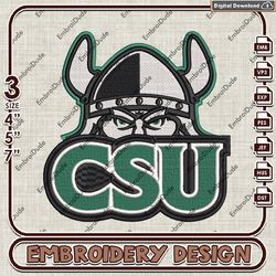 Cleveland State Vikings, Machine  Embroidery Files, CSU Vikings Logo Embroidery Designs, NCAA Embroidery Files