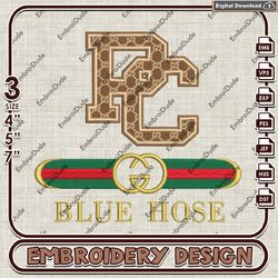Presbyterian Blue NCAA Machine Embroidery Files, Gucci Presbyterian Blue Hose Embroidery Designs, NCAA Logo EMb Files