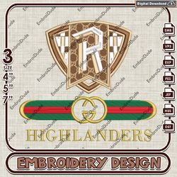 Radford Highlanders NCAA Machine Embroidery Files, Gucci Radford Highlanders Embroidery Designs, NCAA Logo EMb Files