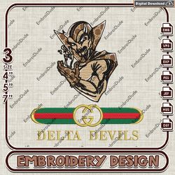 NCAA Machine Embroidery Files, Gucci Mississippi Valley State Delta Devils Embroidery Designs, NCAA Logo EMb Files