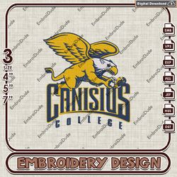 Canisius Golden Griffins Mascot Machine Embroidery Files, Canisius Golden NCAA Embroidery Designs, NCAA Logo EMb Files