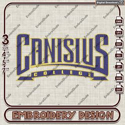 Canisius Golden Machine Embroidery Files, Canisius Golden Griffins NCAA Embroidery Designs, NCAA Logo EMb Files