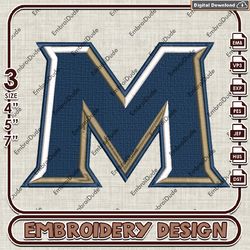 Mount St Marys Logo Machine Embroidery Files, Mount St Marys Mountaineers NCAA Embroidery Designs, NCAA Logo EMb Files