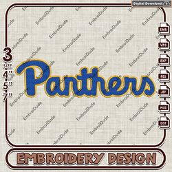 NCAA Panthers Word Logo Machine Embroidery Files, NCAA Pittsburgh Panthers Embroidery Design, NCAA Logo EMb Files