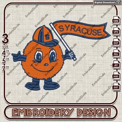 Syracuse Orange Team Logo Machine Embroidery Files, NCAA Syracuse Orange Embroidery Design, NCAA Logo EMb Files