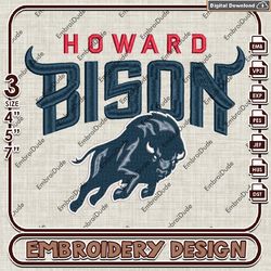 Howard Bison Ncaa Team Logo Machine Embroidery, NCAA Howard Bison Logo Embroidery Design, NCAA Logo EMb Files