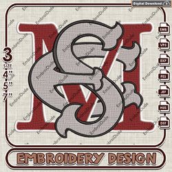 Maryland Eastern Shore Hawks Word Logo Machine Embroidery, NCAA Maryland Eastern Embroidery Design, NCAA Logo EMb Files