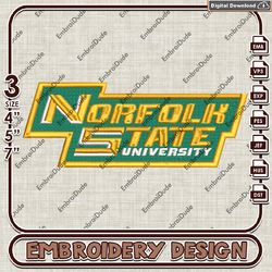 Ncaa Norfolk State Spartans Word Logo Machine Embroidery, NCAA Norfolk State Team Embroidery Design, NCAA Logo EMb Files