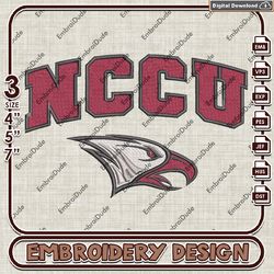 NCCU Eagles Logo Machine Embroidery, NCAA North Carolina Central Eagles Embroidery Design, NCAA Logo EMb Files