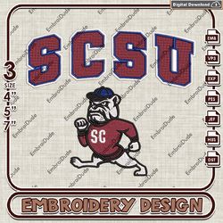 SCSU Bulldogs Mascot Logo Machine Embroidery, NCAA South Carolina State Embroidery Design, NCAA Logo EMb Files