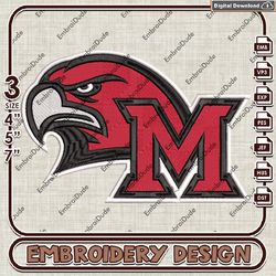 Miami RedHawks Logo, Machine Embroidery Files, NCAA Miami RedHawks Logo Embroidery Designs, Embroidery Files