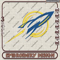 Toledo Rockets embroidery design, Toledo Rockets embroidery, Ncaa Toledo Rockets Logo embroidery, NCAA embroidery