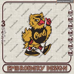 NCAA Kennesaw State Owls Logo machine embroidery design, KSU Owls embroidery, Sport embroidery, NCAA embroidery