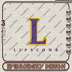 NCAA Lipscomb Bisons embroidery design, Lipscomb Bisons Logo embroidery, LU Bisons embroidery, NCAA machine embroidery