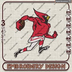 NCAA ISU Redbirds Hockey Logo machine embroidery files, NCAA Team emb designs, Illinois State Redbirds embroidery