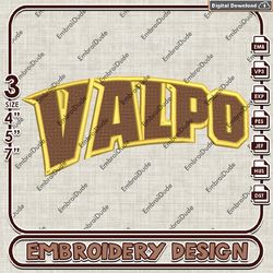 NCAA Valparaiso Word Logo Emb designs, Valparaiso Beacons embroidery, NCAA Team Logo machine embroidery files