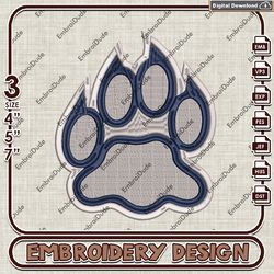 UNH Wildcats Footprint Logo Emb design, NCAA New Hampshire Wildcats Team embroidery, NCAA Team Logo machine embroidery