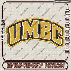 NCAA UMBC Word Team Logo Emb design, NCAA UMBC Retrievers Team embroidery, NCAA Team Embroidery File