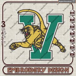 Vermont Catamounts Logo Emb design, NCAA Vermont Catamounts Team embroidery, NCAA Team Embroidery File