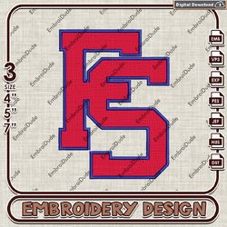 Fresno State Bulldogs FS Word Logo Emb design, NCAA Fresno State Bulldogs Team embroidery, NCAA Team Embroidery File