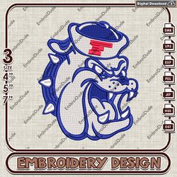 Fresno State Bulldogs Head Mascot Emb design, NCAA Fresno State Bulldogs Team embroidery, NCAA Team Embroidery File