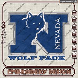 Nevada Wolf Pack Word Mascot Emb design, NCAA Nevada Wolf Pack Team embroidery, NCAA Team Embroidery File