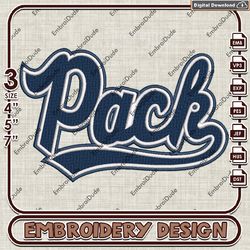 NCAA Nevada Wolf Pack Writing Emb design, NCAA Nevada Wolf Pack Team embroidery, NCAA Team Embroidery File