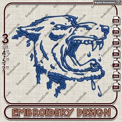 Nevada Wolf NCAA Head Mascot Emb design, NCAA Nevada Wolf Pack Team embroidery, NCAA Team Embroidery File