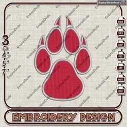 New Mexico Lobos Footprint Emb design, NCAA New Mexico Lobos Team embroidery, NCAA Team Embroidery File