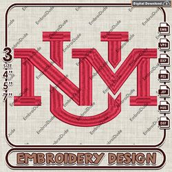 New Mexico Lobos NMU Writing Logo Emb design, NCAA New Mexico Lobos Team embroidery, NCAA Team Embroidery File
