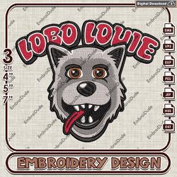 Lobo Louie Boy Logo Emb design, NCAA New Mexico Lobos Team embroidery, NCAA Team Embroidery File