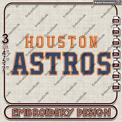 MLB Houston Astros Team Logo Embroidery design, MLB Houston Astros Team embroidery, Embroidery File