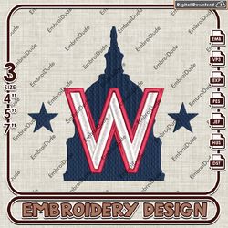 MLB Washington Nationals Map Logo Embroidery design, MLB Logo Team embroidery, MLB Logo Machine Embroidery File