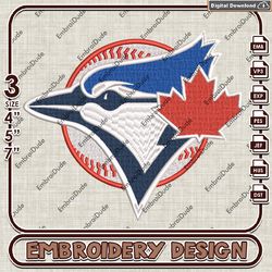 Toronto Blue Jays MLB Head Mascot Logo Embroidery design, MLB Logo Team embroidery, MLB Logo Machine Embroidery File