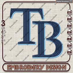 MLB Tampa Bay Rays Word Logo Embroidery design, MLB Logo Team embroidery, MLB Logo Machine Embroidery File