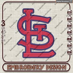 St. Louis Cardinals MLB Word Logo Embroidery design, MLB Logo Team embroidery, MLB Logo Machine Embroidery File