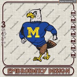 Morehead State Eagles Head Mascot Text Logo Embroidery design, Morehead State Eagles embroidery, NCAA Embroidery File