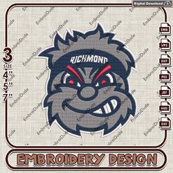 NCAA Richmond Spiders Head Mascot Logo Embroidery design, NCAA Richmond Spiders embroidery, NCAA Embroidery File