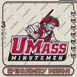 NCAA Massachusetts Minutemen Logo Embroidery design, Massachusetts Minutemen embroidery, NCAA Embroidery File
