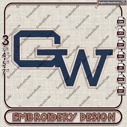 NCAA George Washington Colonials Logo Embroidery design ,NCAA embroidery, NCAA Embroidery File