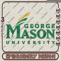 NCAA George Mason Patriots Text Logo Embroidery design ,NCAA George Mason Patriots embroidery, NCAA Embroidery File