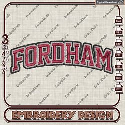 NCAA Fordham Rams Text Logo Embroidery design ,NCAA Fordham Rams embroidery, NCAA Embroidery File