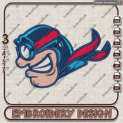 NCAA Dayton Flyers Head Mascot Logo Embroidery design ,NCAA Dayton Flyers embroidery, NCAA Embroidery File