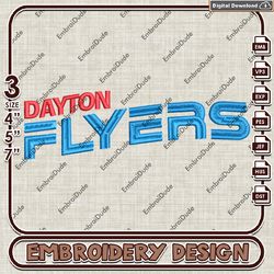 Dayton Flyers Word Logo Embroidery design ,NCAA Dayton Flyers embroidery, NCAA Embroidery File