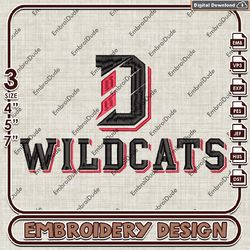 NCAA Davidson Wildcats Team Logo Embroidery design ,NCAA Davidson Wildcats embroidery, NCAA Embroidery File